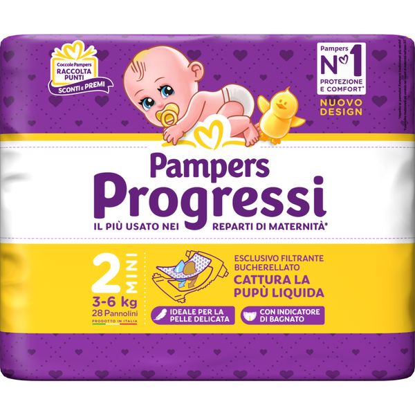 Progressi mini taglia 2 - 28 pannolini - pampers - Catalogo Pampers