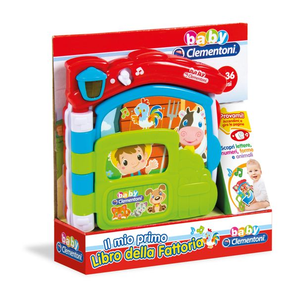 Baby clementoni - libro elettronico interattivo con led, educa a lettere, numeri e animali - giocattolo educativo per bambini 10 mesi - Baby Clementoni