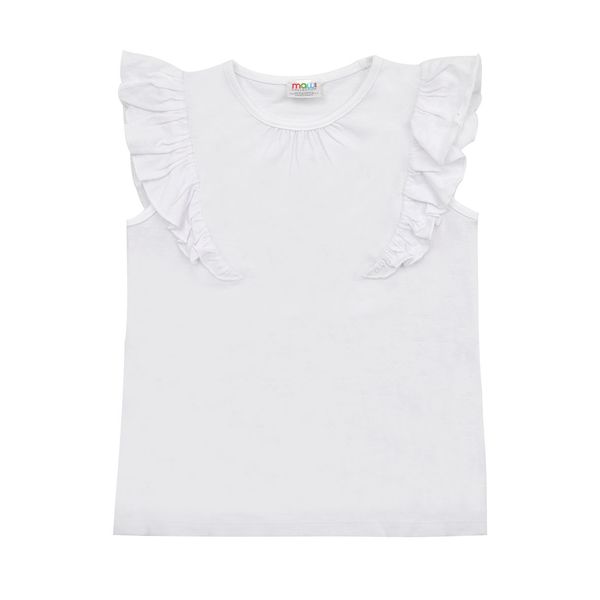 T-shirt giromanica bimba bianca - Mawi