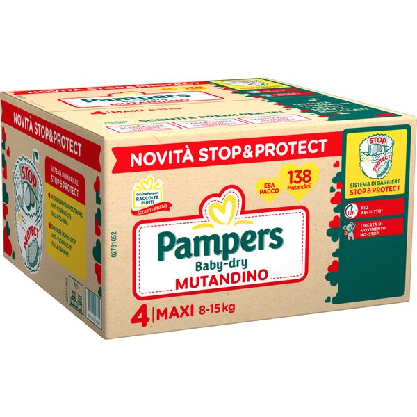 Pampers - esa pack babydry mutandino maxi 138 pz - Catalogo Pampers