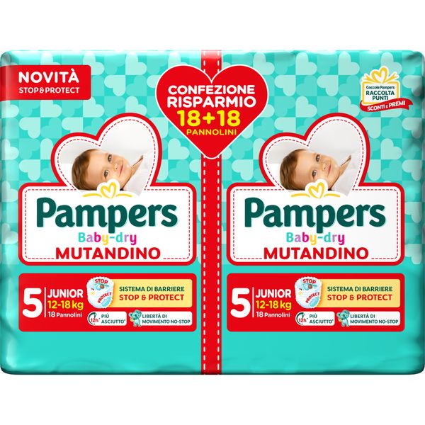 Baby dry mutandino taglia 6 xl pacco doppio x30 - pampers - Catalogo Pampers