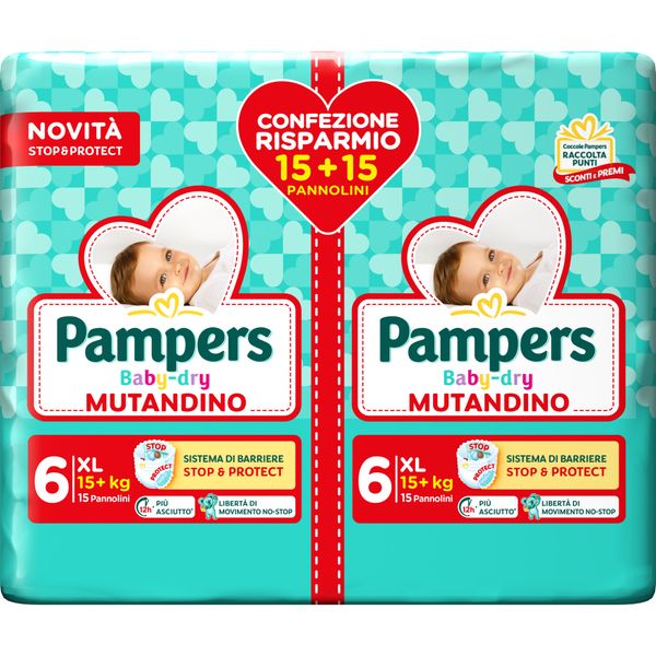 Baby dry mutandino junior pacco doppio x36 - pampers - Catalogo Pampers