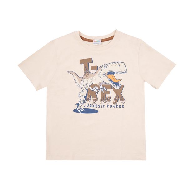 T-shirt bimbo beige stampata - Mawi