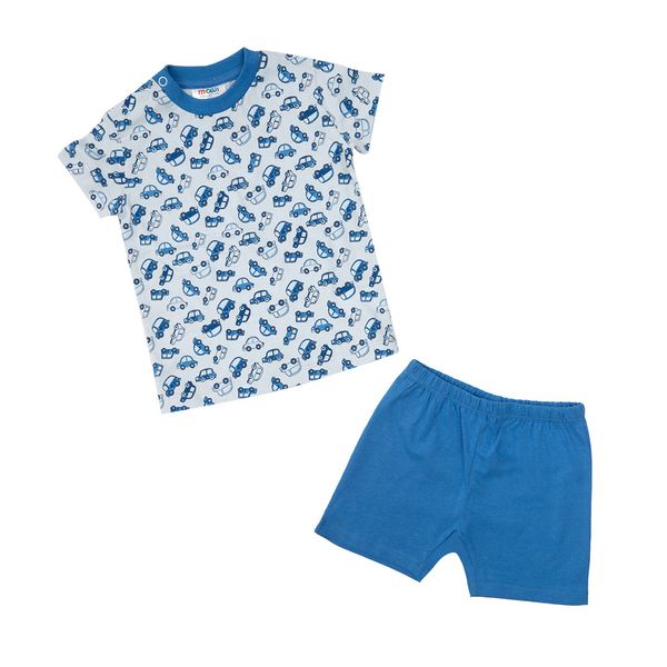 Pigiama estivo due pezzi bimbo azzurro/blu - Mawi