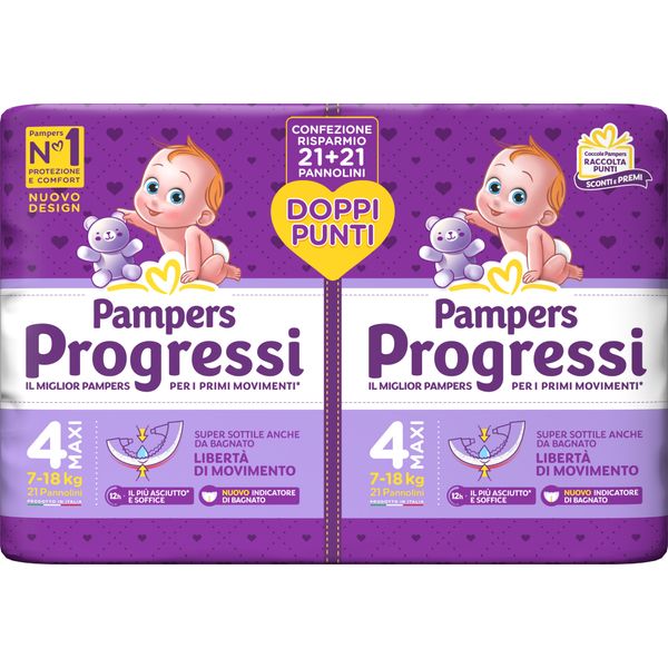 Progressi pannolino maxi talgia 4 pacco dppio 42 pezzi - pampers - Catalogo Pampers