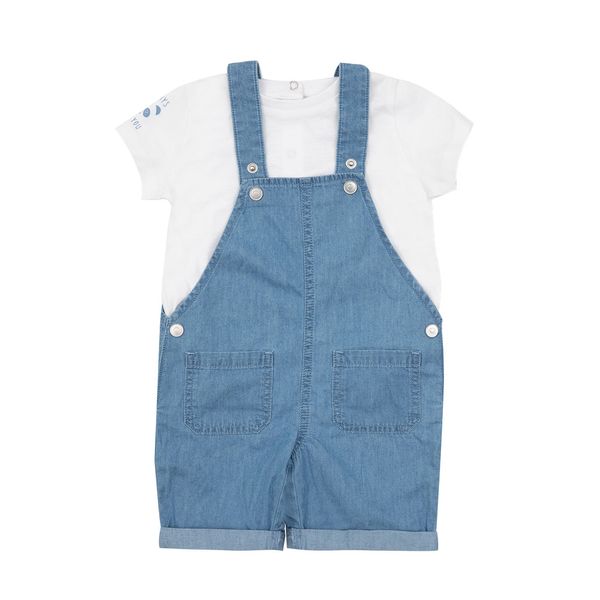 Set due pezzi t-shirt più salopette denim bimbo - Mawi