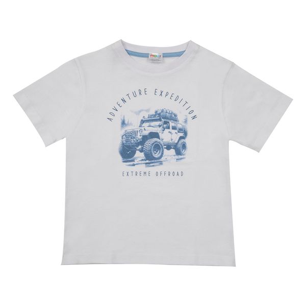 T-shirt bimbo bianca stampata - Mawi