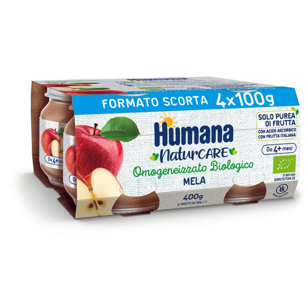 Omo mela biologica 4x100g - humana - Humana