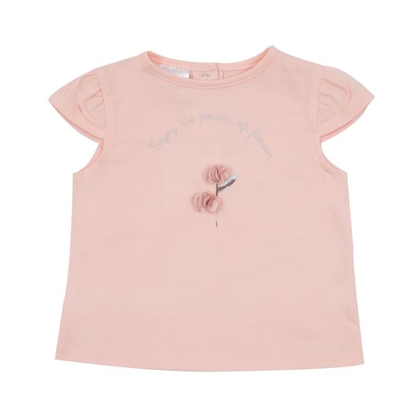 Tshirt giromanica bimba rosa antico - Mawi