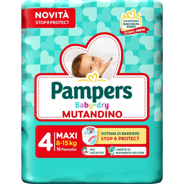 Pampers baby dry mutandino tg.4 maxi 7-18 kg - 16 pz - Catalogo Pampers
