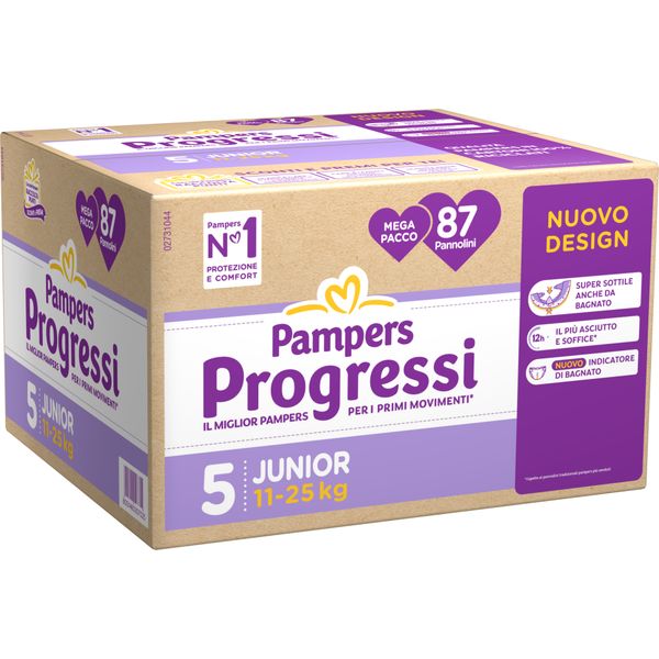 Progressi taglia 5 junior pacco scorta x87 - pampers - Catalogo Pampers