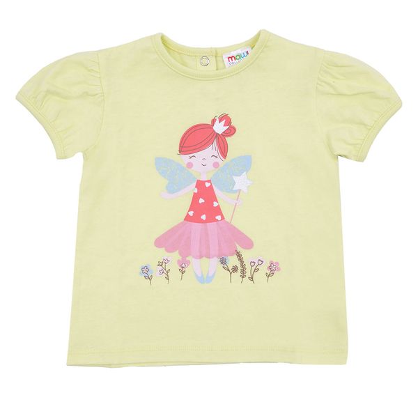 T-shirt jersey bimba verde stampa fatina - Mawi