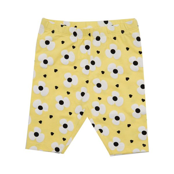 Legging jersey bimba giallo floreale - Mawi