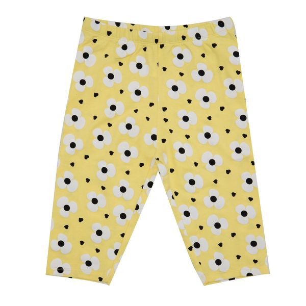 Legging jersey bimba giallo floreale - Mawi