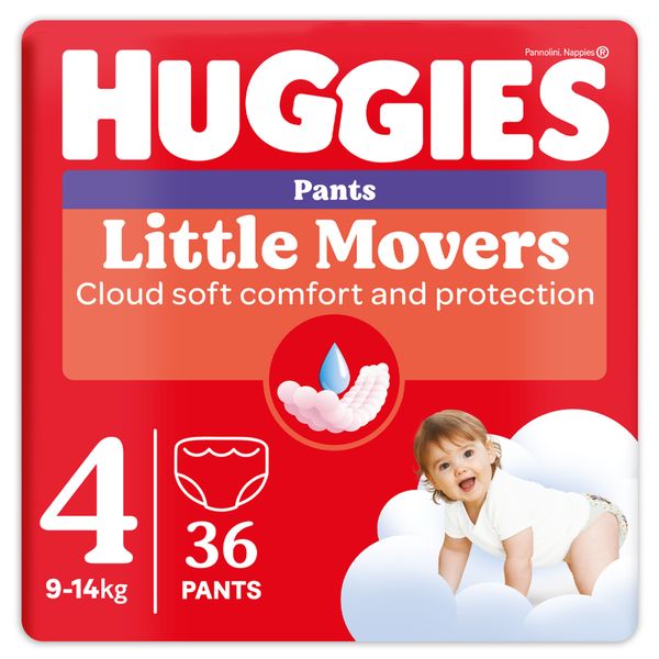Pannolini little movers mutandina tg.4 – 36 pezzi – huggies - Huggies