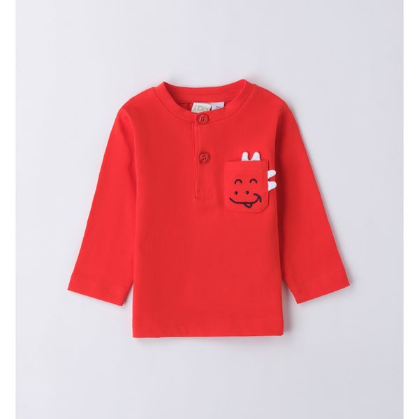 Girocollo ml rossa con taschino dino - IDO