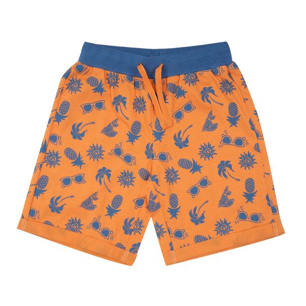 Pantaloncino jersey bimbo arancione stampato - Mawi
