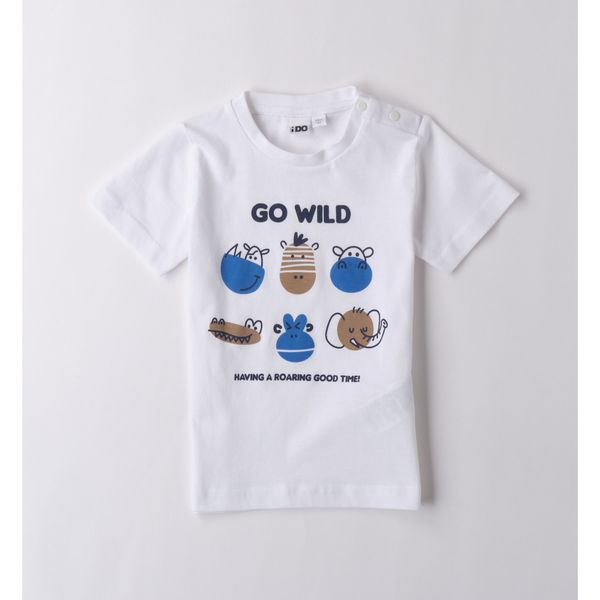 Tee shirt bianca st animali - IDO