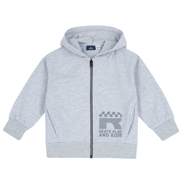 Felpa con zip e cappuccio, in cotone, non felpata, adatta alla primavera e all'autunno - Chicco