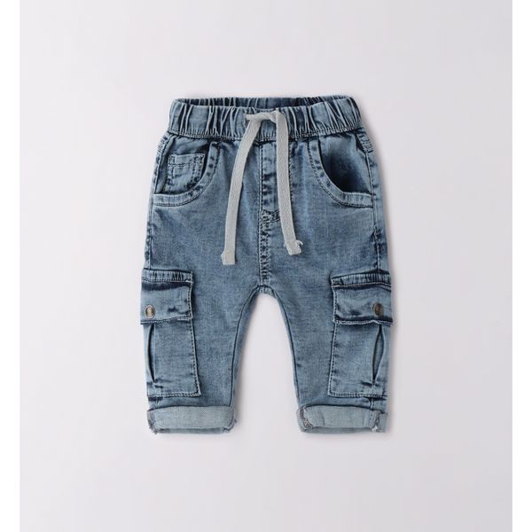 Pantalone fake denim con tasconi - IDO