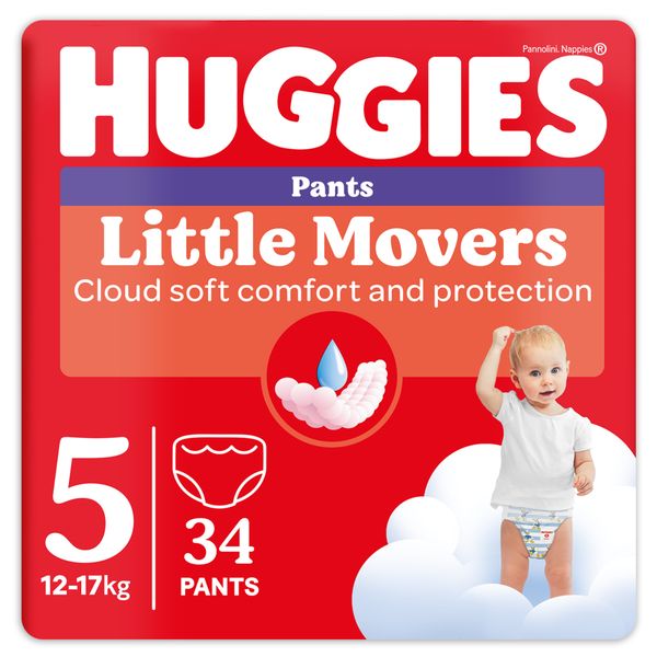 Pannolini little movers mutandina tg.5 – 34 pezzi – huggies - Huggies