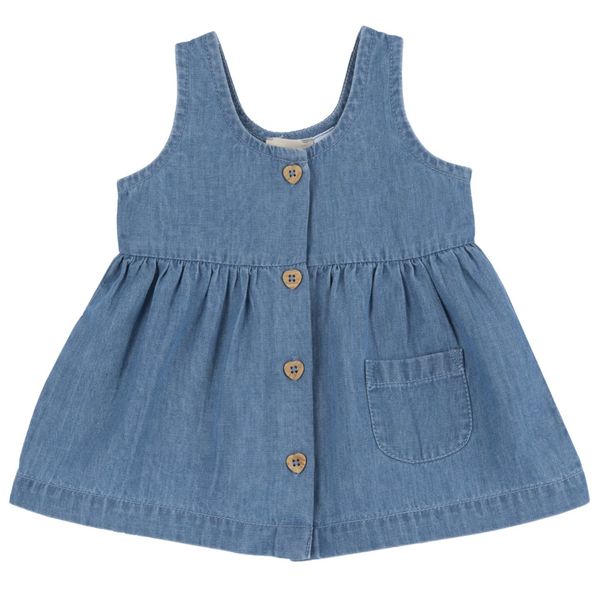 Vestito in cotone, effetto denim - Chicco
