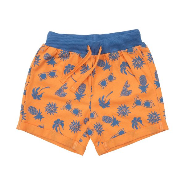 Pantaloncino jersey bimbo arancione stampato - Mawi