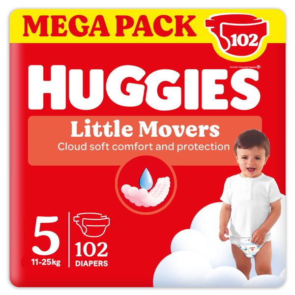 Pannolini little movers megapack tg.5 - 102 pezzi - huggies - Huggies