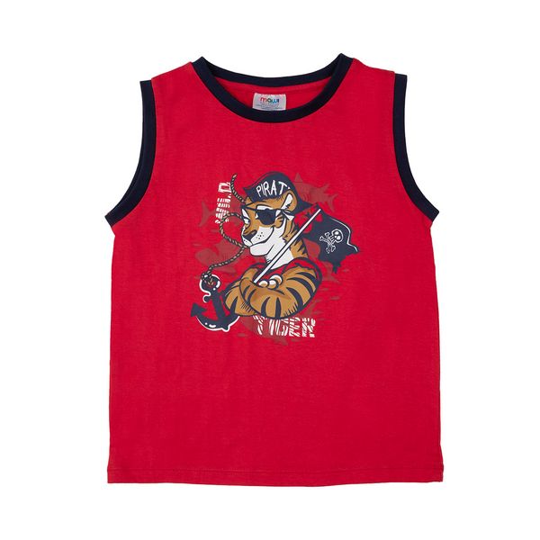 Canotta jersey rossa stampata - Mawi