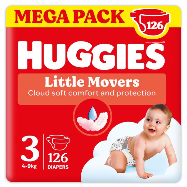 Pannolini little movers tg3 - 126 pezzi - huggies - Huggies