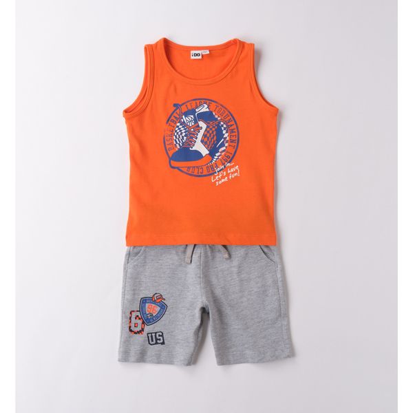 Completo corto short grigio + canotta arancio st scarpa - IDO