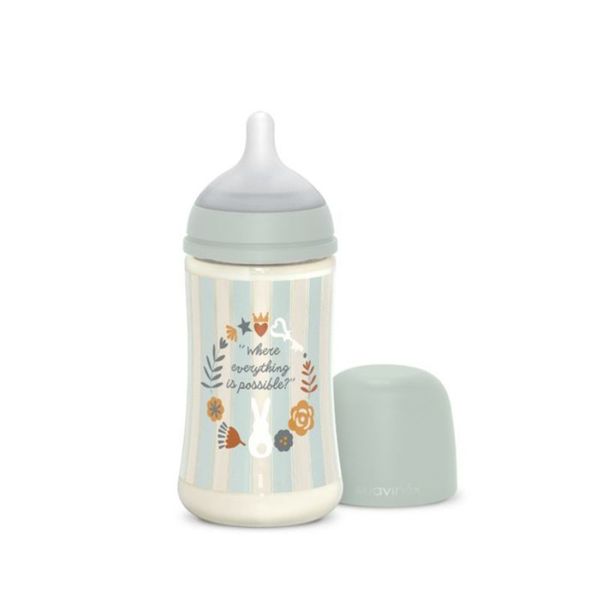 Biberon wonderland 270 ml flusso medio azzurro - suavinex - Suavinex