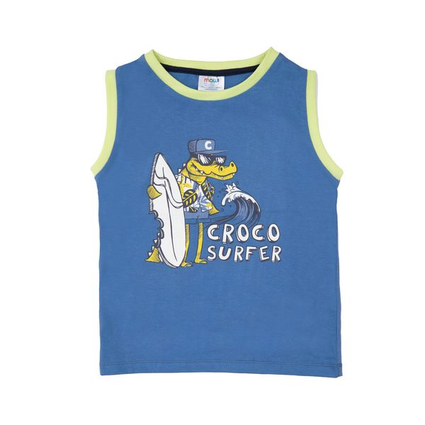 Canotta jersey blue stampata - Mawi