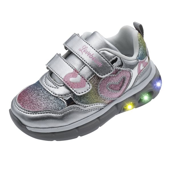 Sneaker con luci colorate nella suola e doppio strappo - Chicco