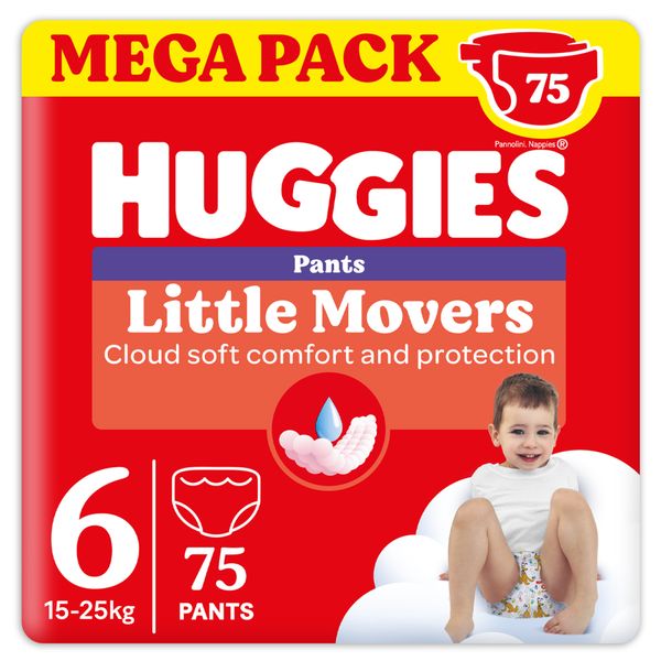 Pannolini little movers mutandina megapack tg.6 - 75 pezzi - huggies - Huggies