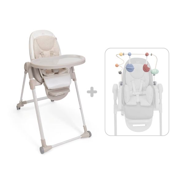 Seggiolone polly armonia motherpearl + centro attività polly armonia rainbow - 