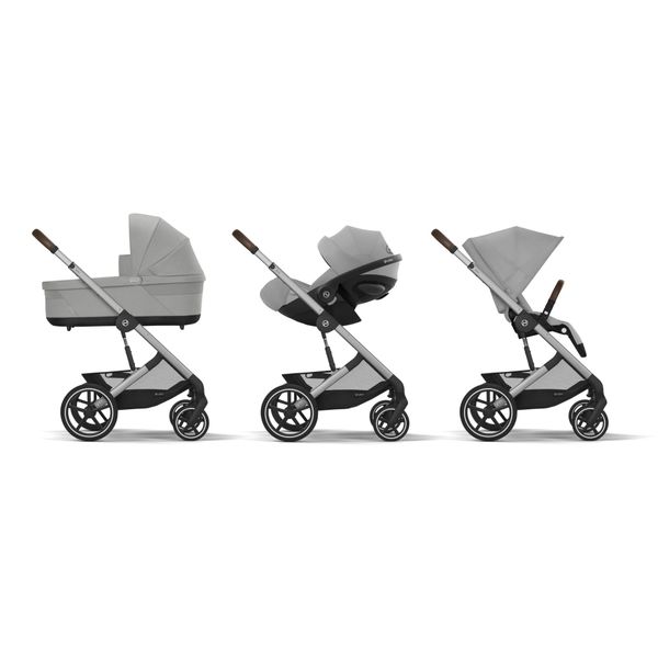 Trio balios  s lux slv stone grey nav cots cloudg pls stone grey+adatt. - cybex - Cybex