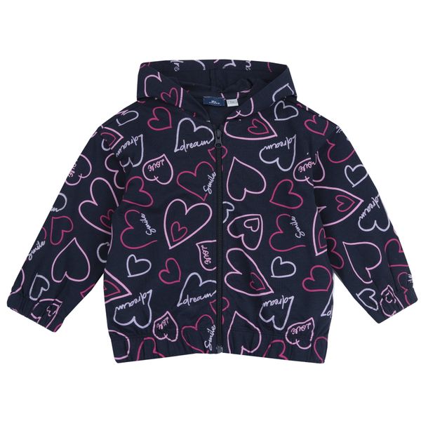 Felpa con zip e cappuccio, in cotone, non felpata, adatta alla primavera e all'autunno - Chicco