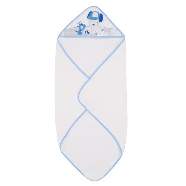 Accappatoio neonato azzurro con cane ellepi - ELLEPI