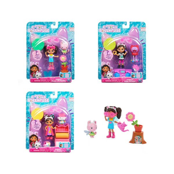 Gabby’s dollhouse art studio – set con 2 personaggi, accessori e sorpresa - Gabby