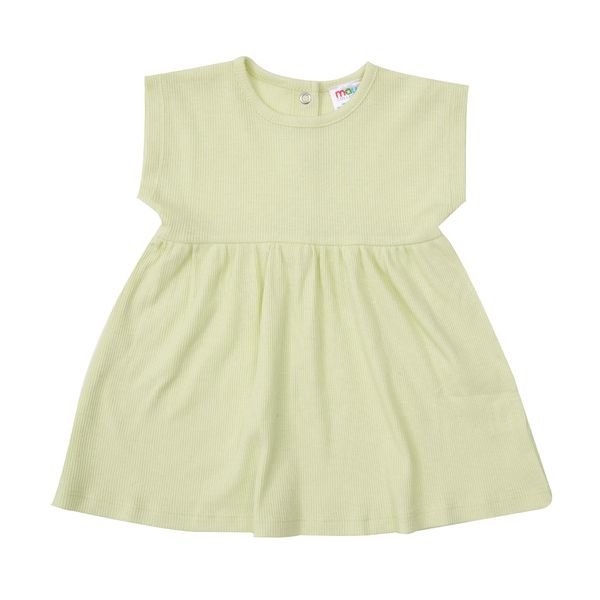 Abito basic giromanica bimba verde - Mawi