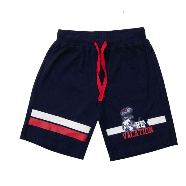 Pantaloncino jersey bimbo blu stampato - Mawi