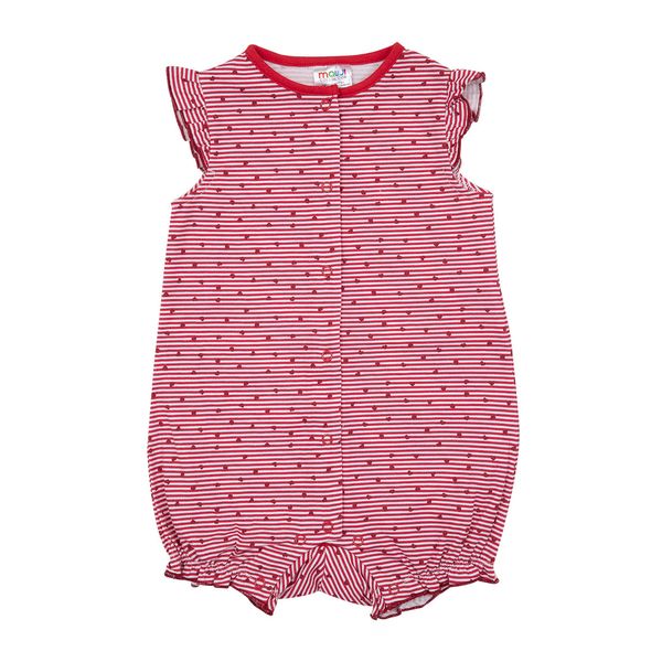 Pagliaccetto jersey bimba bianco/rosso rigato - Mawi
