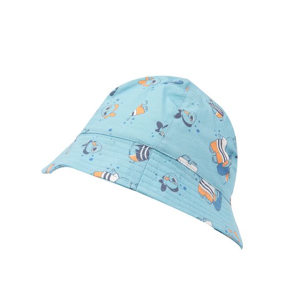 Cappellino da pescatore bimbo azzurro stampato - Mawi