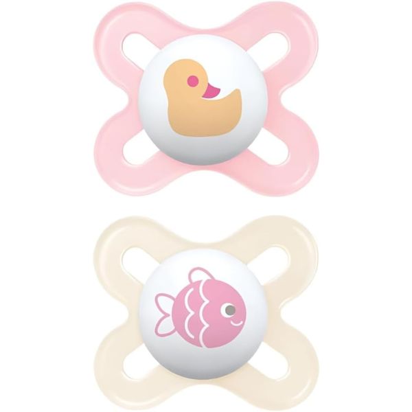 Ciuccio original start per neonato in set da 2 - 0-2 mesi - rosa - mam - Mam