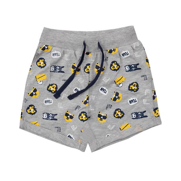 Short jersey bimbo grigio chiaro stampato - Mawi