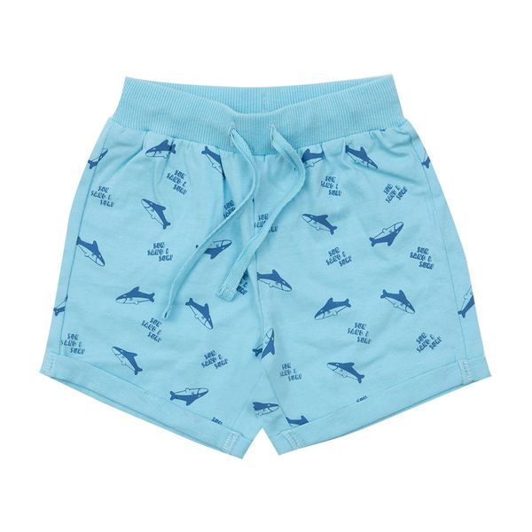 Short jersey bimbo azzurro stampato - Mawi