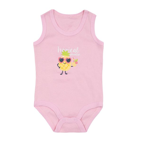 Body a canotta bimba rosa stampato - Mawi