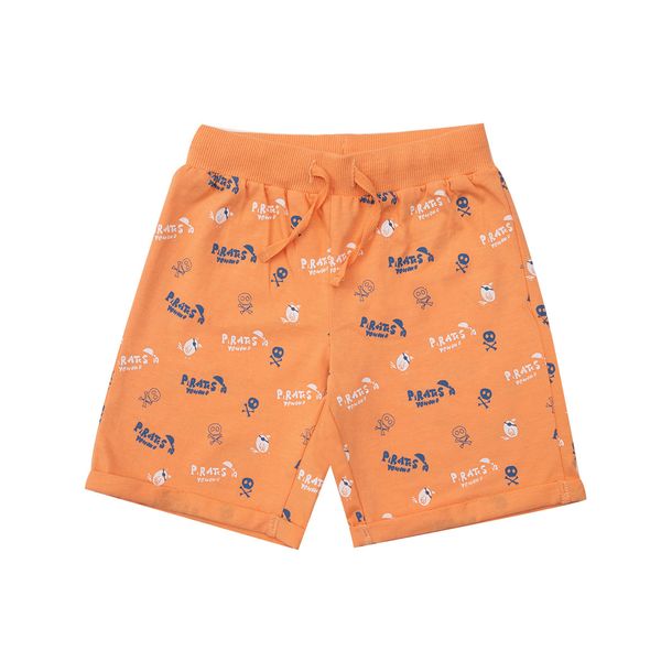 Short jersey bimbo arancio stampa pirati - Mawi