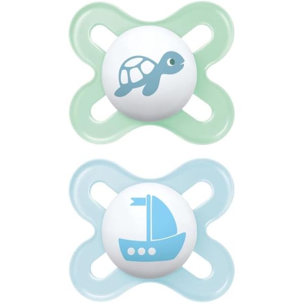 Ciuccio original start per neonato in set da 2 - 0-2 mesi - azzurro - mam - Mam